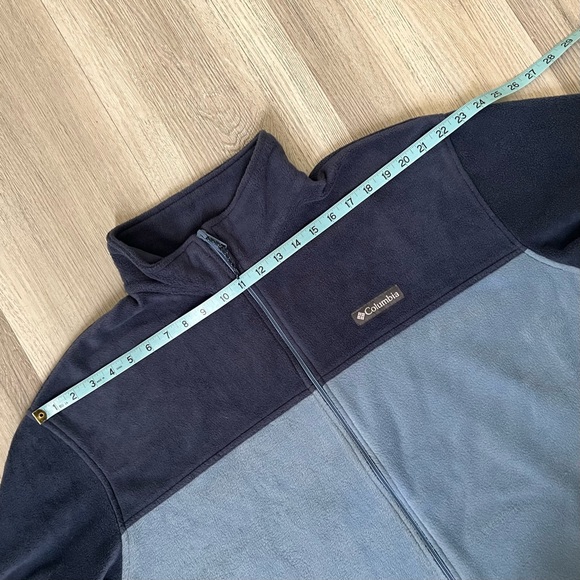 Men’s Columbia Fleece Jacket XXL Full Zip Blue - Picture 7 of 11